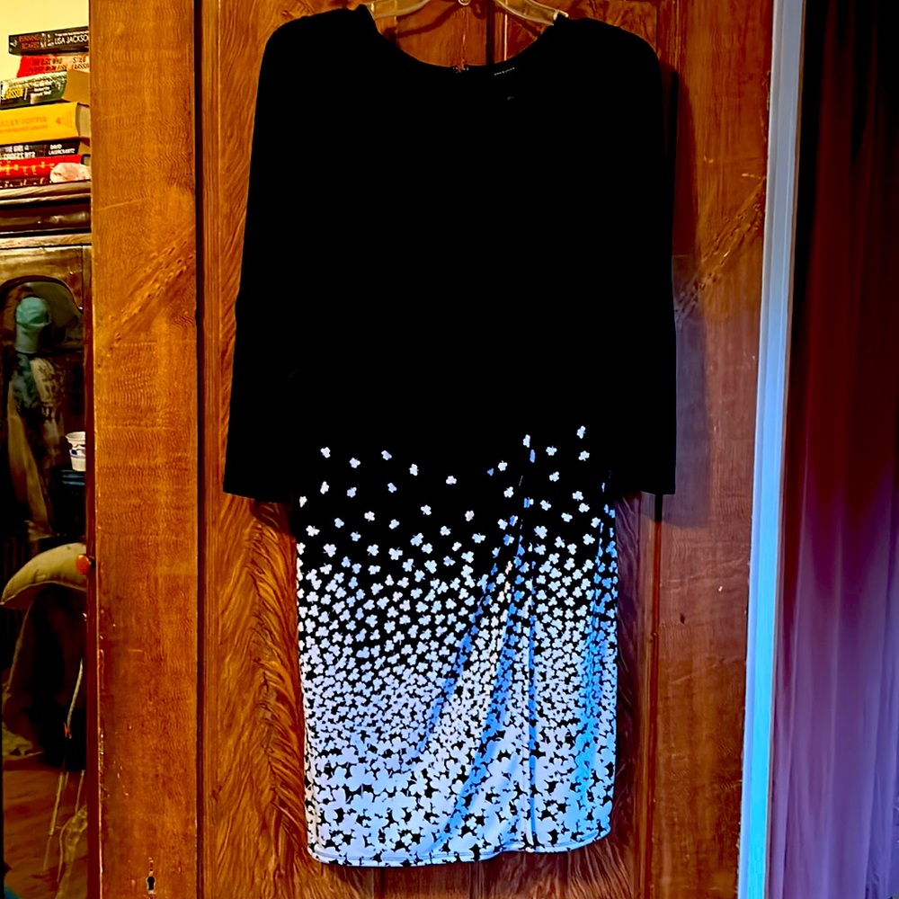 Ann Taylor dark blue print dress